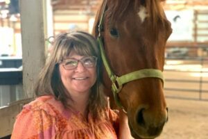 horse and person