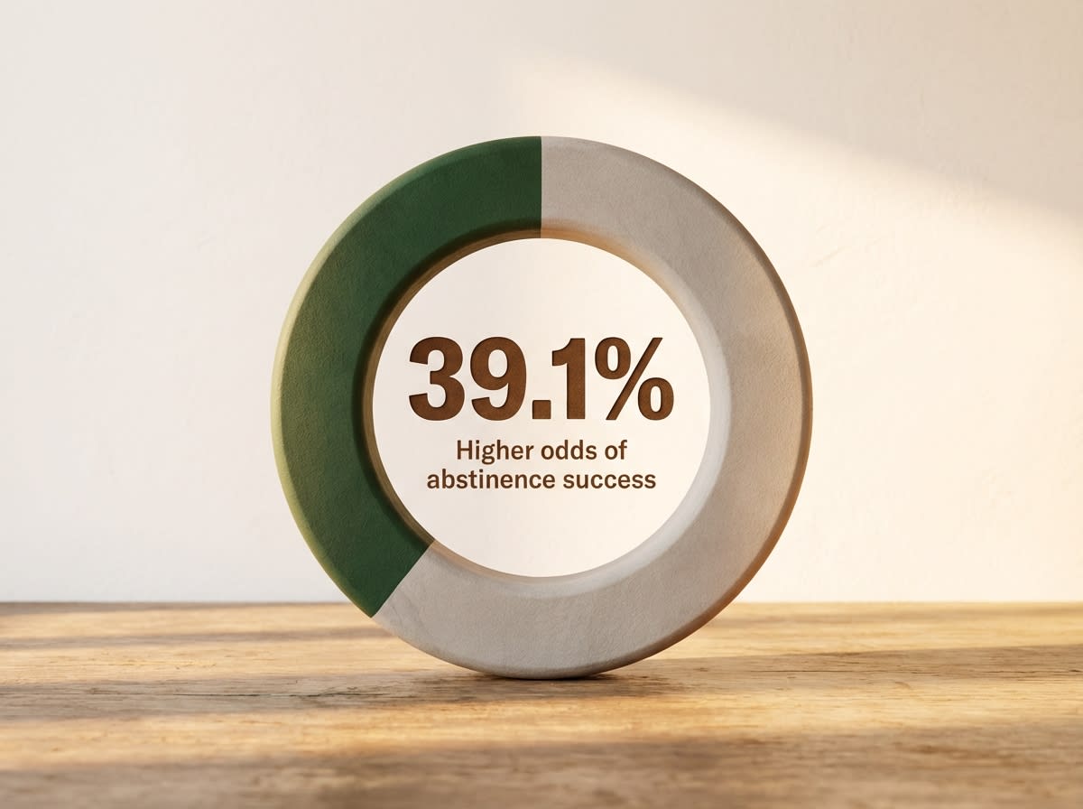 Infographic showing Increase in odds of successful abstinence from religious development trajectories: 39.1%
