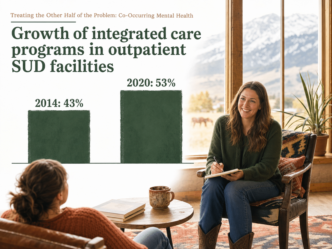 Chart showing Growth of integrated care programs in outpatient SUD facilities