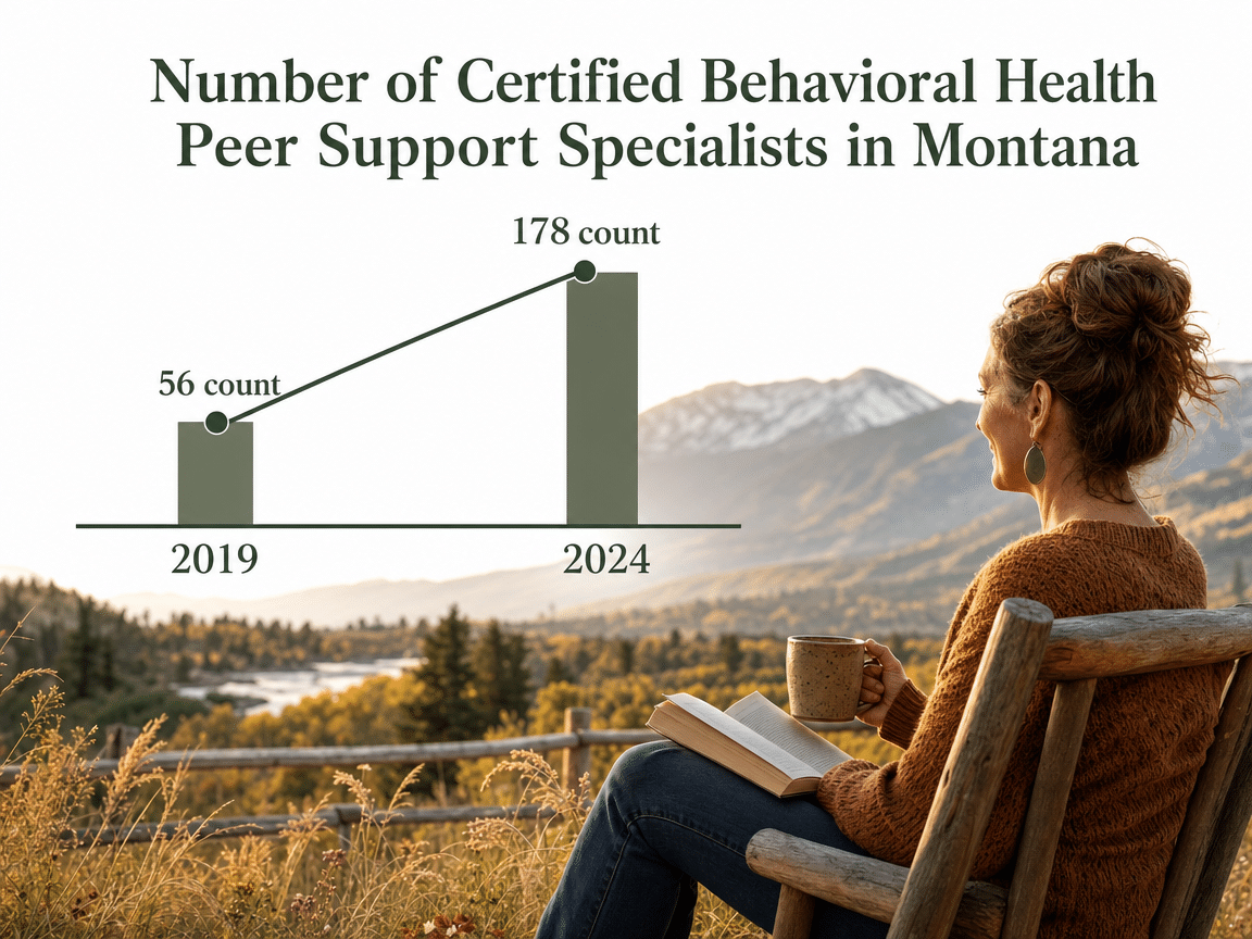 Chart showing Number of active drug courts in Montana