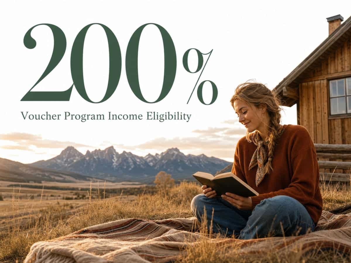 Infographic showing Voucher Program Income Eligibility